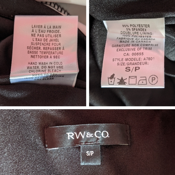 RW&CO BLACK/RED ROSE DRESS, SMALL - Picture 9 of 9